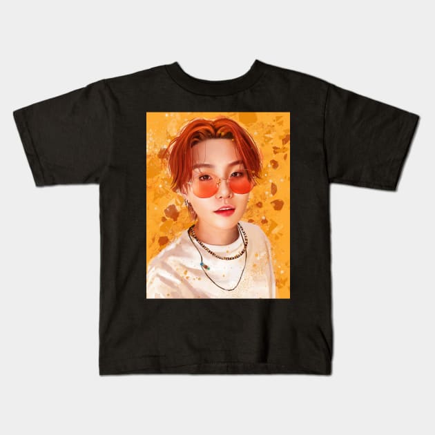 Yoongi PTD Kids T-Shirt by ari-arts